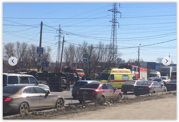 В Челябинске пикап протаранил «скорую»: машина перевернулась несколько раз (ФОТО)