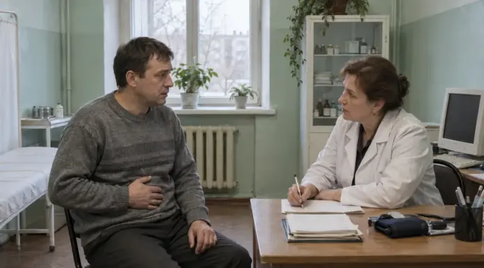 В Петербурге задержали руководителя медцентра по делу о мошенничестве Пожилая пациентка обсуждает документы и оплату медицинских услуг в клинике