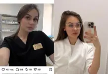 Студентка медицинского университета в больничном коридоре