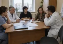 Медицинские работники и представители муниципалитета обсуждают кадровое обеспечение больницы в Татарстане